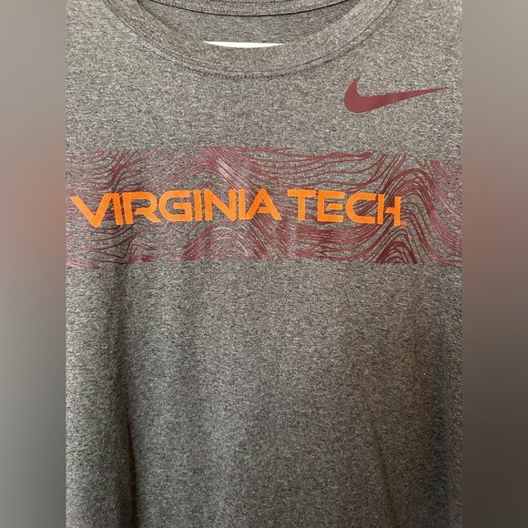 Nike Gray and Orange Virginia Tech Tee - Picture 3 of 6